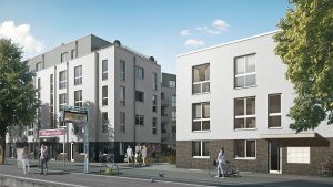 Außenansicht Gebäude Gilgaustraße/Schlawer Straße (Visualisierung)