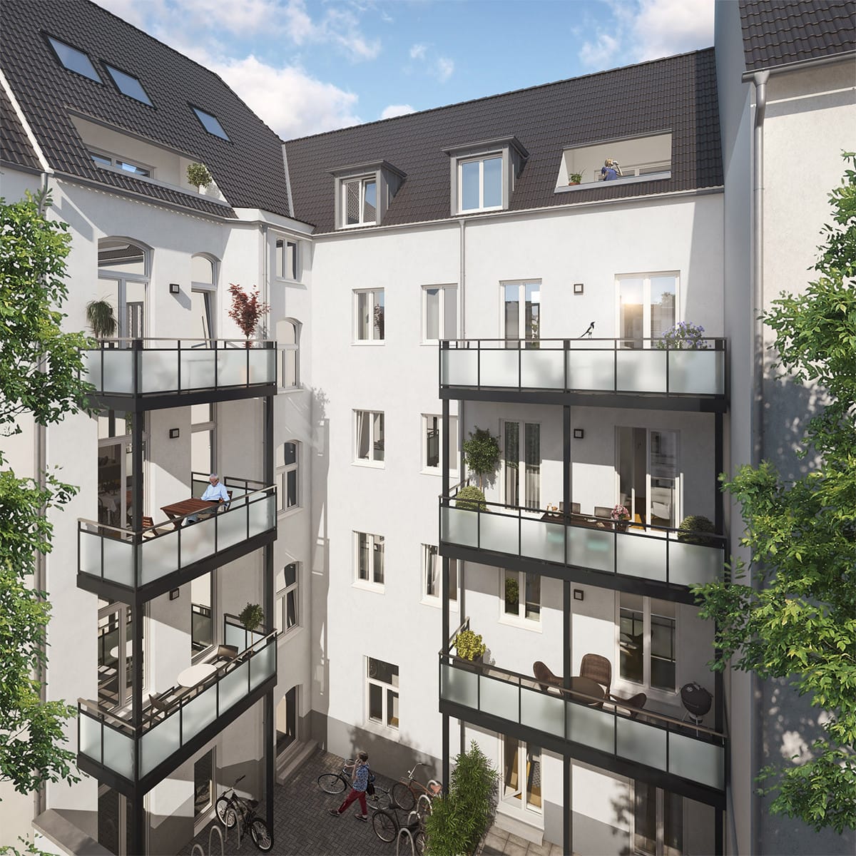 Außenansicht des Innenhofs