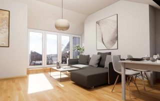 Wohnzimmer Ausblick Balkon